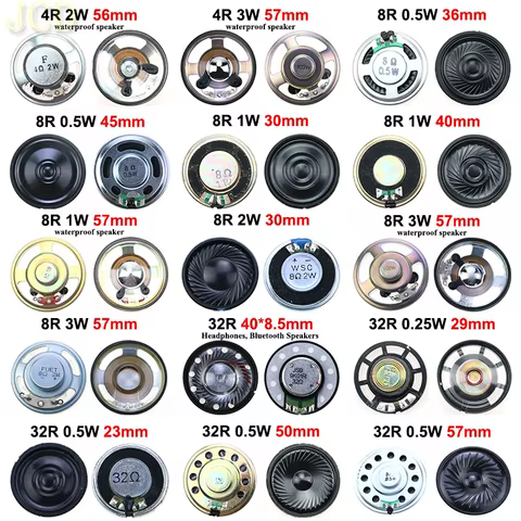 1PCS 0.2W 0.5W 1W 2W 4R 8R 32R 8 Ohm Ultra-thin Horn Speaker Diameter 23mm 29mm 30mm 36mm 40mm 45mm 50mm 56mm 57mm Loudspeaker 10 best sales 50mm speaker - №7