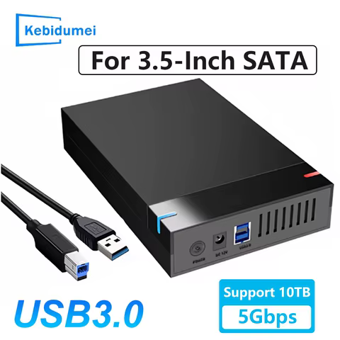 3.5 inch HDD Case USB 3.0 to SATA External Hard Drive Reader Support 10TB Hard Drive Enclosure High Speed Adapter for PC Lapop 10 best sales hdd rack - №3