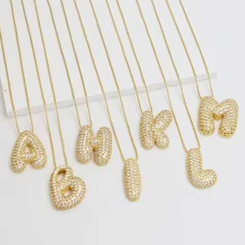 12 best sales balloon letter necklace - №10