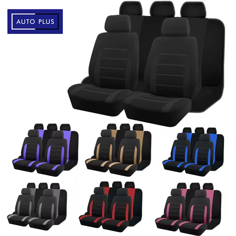 AUTO PLUS Car Seat Covers Universal Size Fit For Most Car Suv Truck Van Car Accessories Interior Seat Covers For Car Full Set 10 best sales car seat covers for mitsubishi colt - №3
