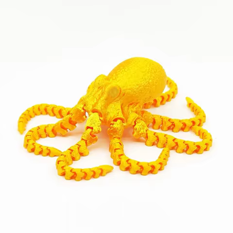 Vibrant 3d Printed Octopus Figurine With Flexible Joints For Home Office Bookshelf Decor Ocean Animal Table Ornament Gift Toy 10 best sales octopus decor - №8