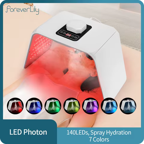 7 Colors LED Photon Machine Skin Moisturizing Nano Spray LED Face&Body SPA Skin Care Beauty Mask 8 best sales led face light mask - №8