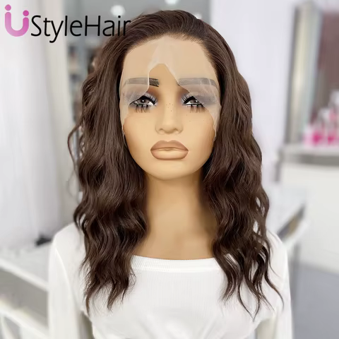 UStyleHair Brown Lace Front Wig Natural Looking 12Inches Short Wave Wig Heat Resistant Synthetic Hair Daily Use Cosplay Wig 8 best sales tyrion lannister - №3