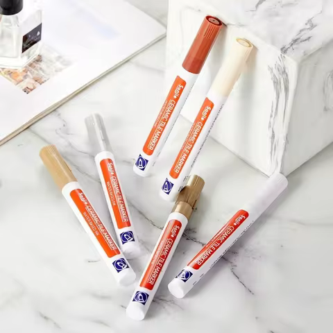 White Waterproof Tile Marker Grout Pen Wall Seam Pen 10Color Optional,for Tiles Floor Bathroom Decontamination Seam Repair 10 best sales white marker pen - №2