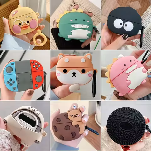 Earphone Cases Cover for Redmi Buds 3 Lite Cute Cartoon Silicone Wireless Bluetooth Headset Protective Case for Redmi Buds3 Lite 12 best sales redmi buds 3 case - №5