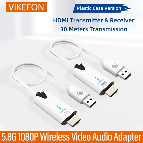 30m Wireless Video Transmitter and Receiver HDMI-Compatible Extender Display Adapter Cable Screen Mirror for Camera PC To TV 10 best sales usb type c wireless adapter - №5