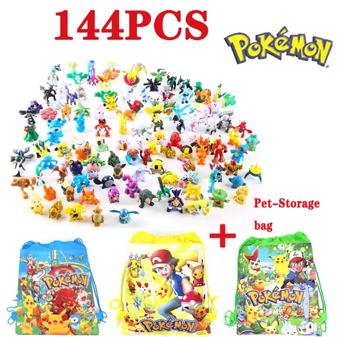 144 Style Pokemon Figure Toys Anime Pikachu Action Figure Model Ornamental Decoration Collect Toys For Children's Christmas Gift 10 best sales 50 cent figure - №7