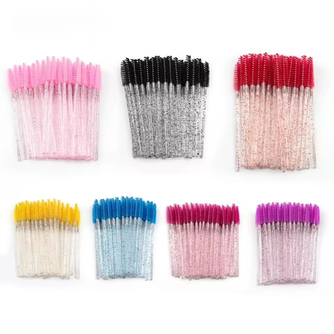 5/50 Pcs Eyelash Brushes False Eye Lashes Extension Tools Eyebrow Brush Mascara Wands Applicator Spoolers Lashes Cosmetic Tool 6 best sales eyelash accessories - №2