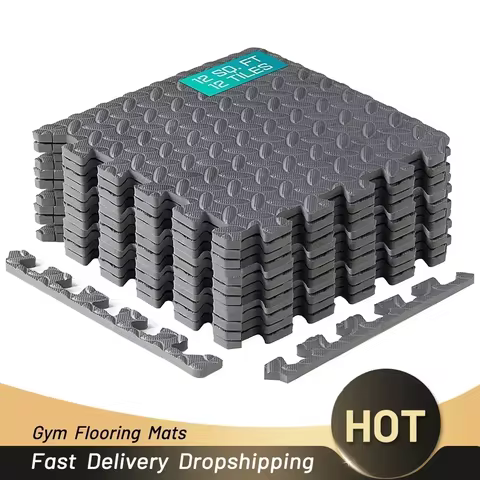 4~20Pcs Puzzle Fitness Mat, Eva Interlocking Foam Floor Tiles for Home Gym, Home Gym Equipment Mat, Non-Slip Floor Mat for Kids 12 best sales carpet squares tiles - №5