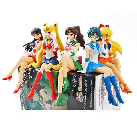 13.5cm Anime Sailor Moon Model Hino Rei Car Accessories Collection PVC Doll Sailor Mars Jupiter Mercury Venus Figures Toys Gifts 8 best sales action figure sailor moon - №8