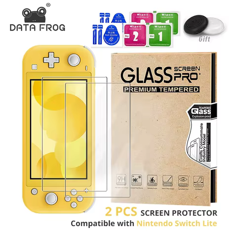 DATA FROG Tempered Glass Screen Protector Compatible-Nintendo Switch Lite HD Clear Screen Protector for Switch Lite Accessories 12 best sales nintendo switch lite protector - №8