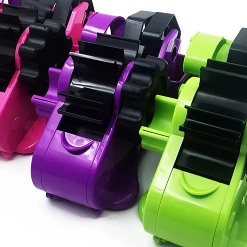 Multifunctional Tape Holder Tape Cutter Purple Large Roller Tape Paper Cutter Desktop Semi-automatic Transparent Tape Dispenser 12 best sales large tape dispenser - №7