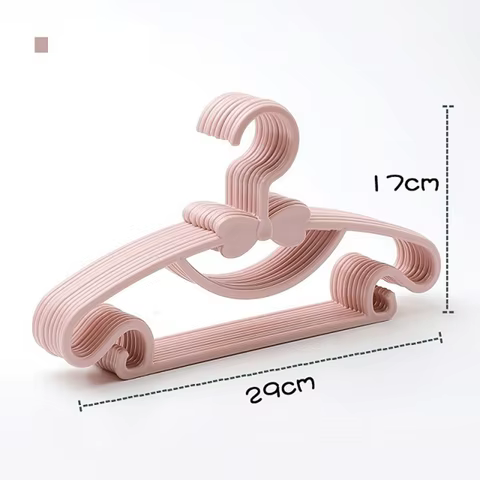 10pcs Baby Clothes Racks Portable Plastic Towel Display Scarfs Hangers Kids Clothing Organizer Windproof Children Coats Hanger 6 best sales hangers baby - №6