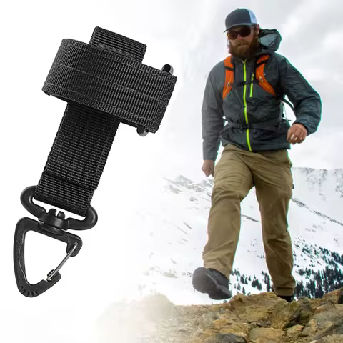 Mountaineering Buckle Outdoor Keychain Tactical Gear Clip Keeper Pouch Belt Keychain Gloves Rope Holder Military Hook Camping 10 best sales msa helmet - №7