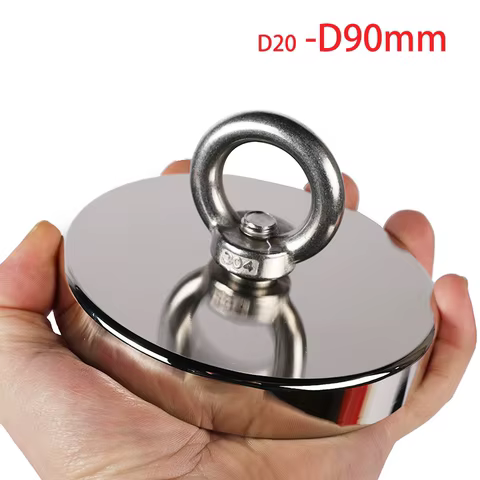 Fishing Magnets, 110lb 242lb 529lb 771lb Pull Force Super Strong Heavy Duty Rare Earth Neodymium Search Magnet For River Fishing 12 best sales nicotine liquid - №5