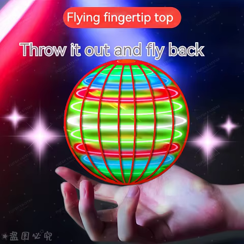 Magic Flying Ball Pro Mini Lighting With LED Lights Remote Control Hand Controlled Boomerang Spinner Toys for Adults Kids Gifts 10 best sales flash magic - №5