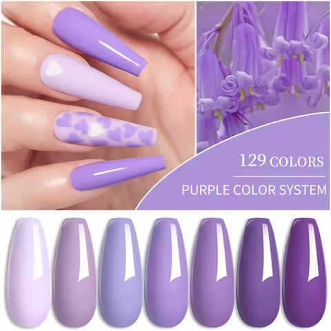 LILYCUTE 129 Colors 7ML Nail Gel Polish Nail Supplies Vernis Semi Permanent Nail Art Manicure Soak Off LED UV Gel Nail Varnishes 10 best sales glimmer - №3