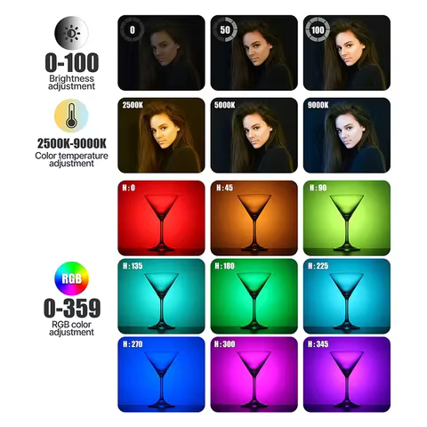 Ulanzi VL120 Full Color RGB Video Light 2500K-9000K LED Photography Lighting Dimmable Camera Light Live Vlog Fill Light 7 best sales yingtai phone - №2
