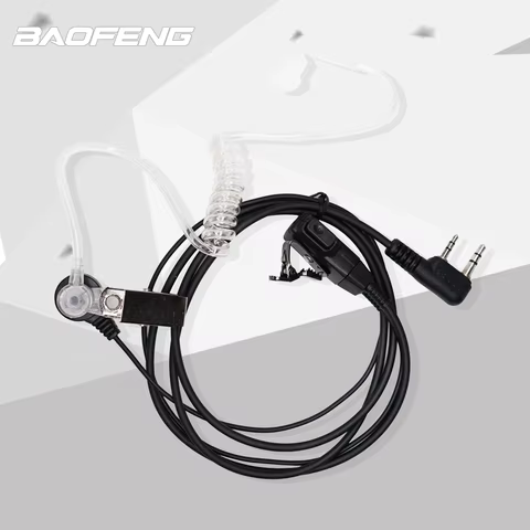 Air Acoustic Tube 2 Pin PPT Earpiece for Walkie Talkie Headset Radio Throat Mic Microphone Baofeng UV-5R UV82 BF888S Accessories 10 best sales baofeng bluetooth headset - №9