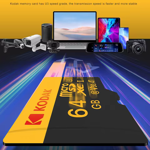 KODAK Micro SD 512GB 256GB Memory Card UP TO 100MB/s C10 U3 32GB 64GB 128GB TF Card 4K HD For USB Card Reader Adapter Microsd 10 best sales slme - №8