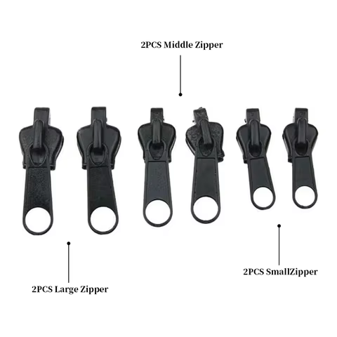 3 Sizes Universal Instant Fix Zipper Repair Kit Replacement Zip Slider Teeth Rescue Sewing Clothes Bag Zippers Tool Accessories 6 best sales replacement teeth - №1