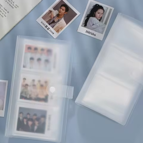 Transparent Photo Album Mini Polaroid Album Photo Card Train Ticket Card Collection Book Jewelry Card Album Photocards Holder 12 best sales photo album 9x13 - №11