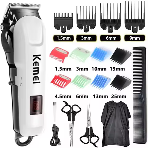 Electric Hair Clipper Hair Cut Maching Wireless Trimmer men Professional Clipper Machine Rechargeable Hair Cut Barber 809A 8 best sales kit barber - №6
