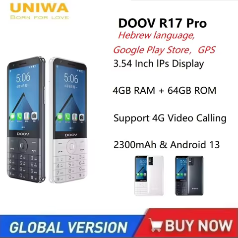 UNIWA DOOV R17 Pro 4G Mobile Phone Smart Touch Screen Whatsapp Android 13 Keypad Phones 3.54 12 best sales vkworld phones - №7
