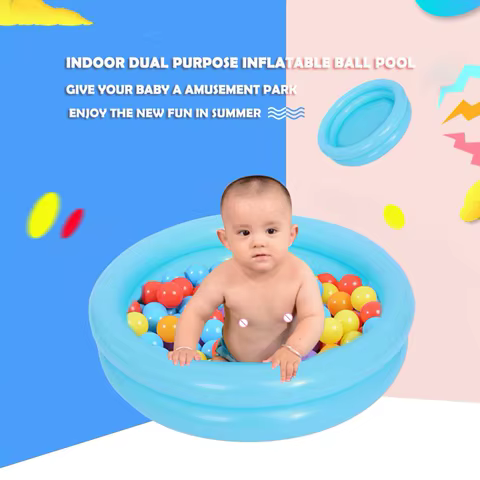 Summer Baby Inflatable Swimming Pool Portable Kids Outdoor Paddling Infant Pool 60cm Round Children Bath Room Swimming Ring Toys 8 best sales small pool - №4