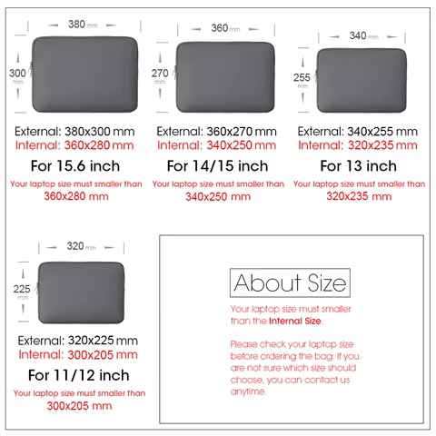 Laptop Bag For Xiaomi Lenovo Dell Notebook Computer Laptop Sleeve For Macbook Air Pro Retina 13 14 15 15.6 Inch Laptops Case 8 best sales lenovo laptop accessories - №1