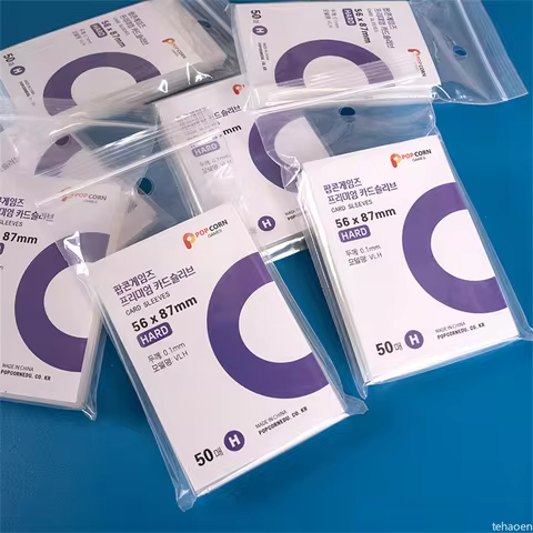 50pcs Korea Card Sleeves Clear Acid Free CPP HARD Photocard Holographic Protector Film Album Binder Photo Popcorn Card 12 best sales photo album 9x13 - №4