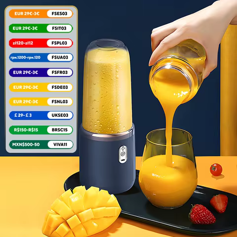 Double Cup Multifunction Usb Fruit Mixers Juicers Portable Electric Juicer Blender Fruit Juicer Cup Food Milkshake Juice Maker 10 best sales bullet mixer - №6