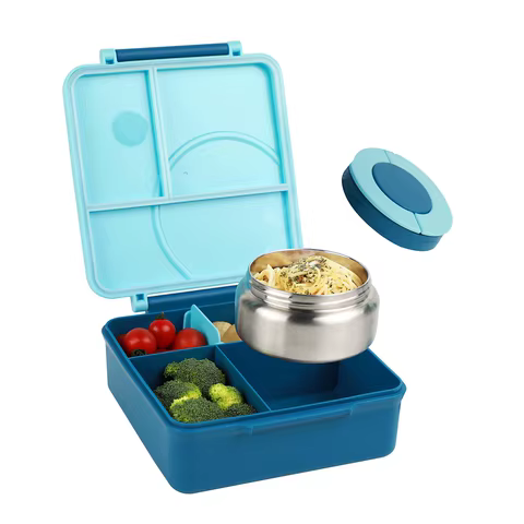 Four-Grid Lunch Box With Insulated Soup, For Teenagers And Workers At School, Canteen, Back School 10 best sales oven seal - №7