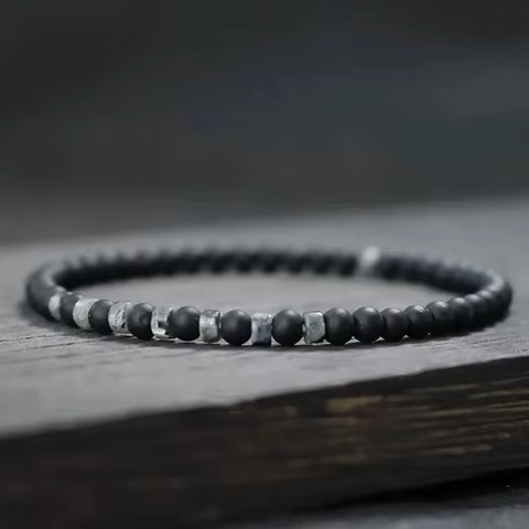 Fashion Mens Bracelet Natural Tiger Eyes Small Stone 4mm Beads Braclet Homme Accessories Bohemia Beach Jewelry 8 best sales blue sandstone bracelet - №3