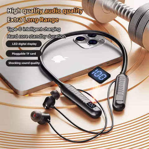 2023 New True Wireless BT Headphones: High Quality, Long Life, Digital Display and Pluggable Memory Card Playback! 8 best sales playback - №3