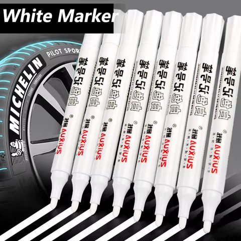 1/3/5 Pcs White Marker Pens 2.0mm Oily Waterproof White Gel Pen DIY Graffiti Sketching Markers Stationery Wrting School Supplies 12 best sales long marker - №8
