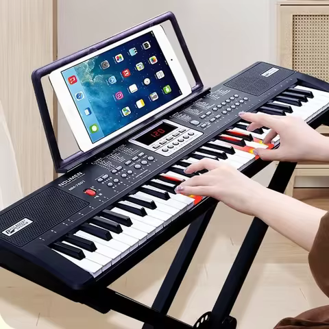 61 Keys Electronic Piano Professional Adult Children Beginner Keyboard Instrument Portable Electronic Organ Musical Synthesizer 10 best sales mini piano keyboard - №8