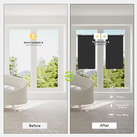 Blackout Roller Blinds Home Windows Sunshade Nail-Free Curtain Car Bedroom Kitchen Office Window Cover Blind Curtains Privacy 8 best sales roller blinds for windows - №6