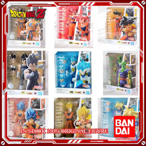 Original Bandai Dragon Ball Z S.H.Figuarts Super Saiyan God Blue Son Gokou SHF Son Goku Blue Action Figure Model Toys 8 best sales shf original - №2
