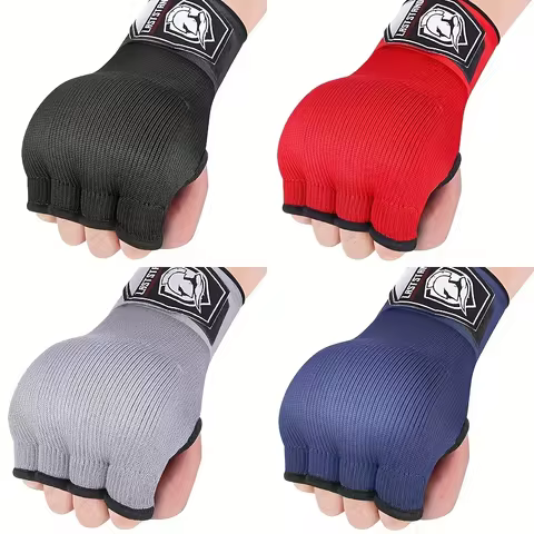 Mma Half Finger Gel Boxing Glove Sanda Muay Thai Training Hand Wrap Inner Glove With Long Wrist Strap Boxing Training Accessorie 8 best sales ufc accessories - №2
