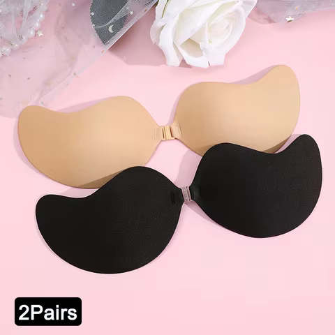FINETOO Women Invisible Underwear nubra Breast Patch Three-Color Hypoallergenic Mango Cup bra Silicone Non-Falling Off Thin 6 best sales silicon fake breast e cup - №2