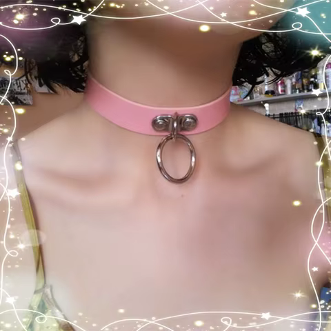 PU Leather Collar With A Leash Cosplay Metal Chain Heart Pendant Necklace Jewelry Punk Bdsm Slave Gothic Goth Choker For Woman 8 best sales bdsm neck - №4