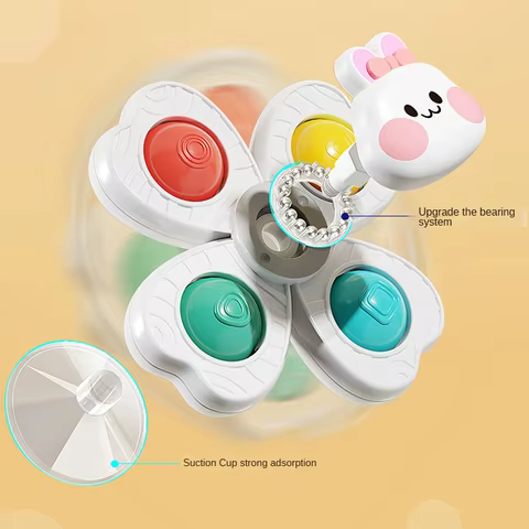 Baby Sucker Spinning Toys Children Bath Montessori Education Rotating 3 Years Bathroom Toys for Toddler Infant Toys for Baby 8 best sales bath doll - №5