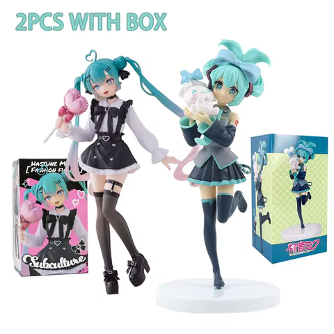 21cm Sexy Girl Hatsune Miku Anime Figure Fashion Subclture Miku Action Figure Christmas Gift PVC Collection Model Doll Toys 12 best sales zamasu plush - №9