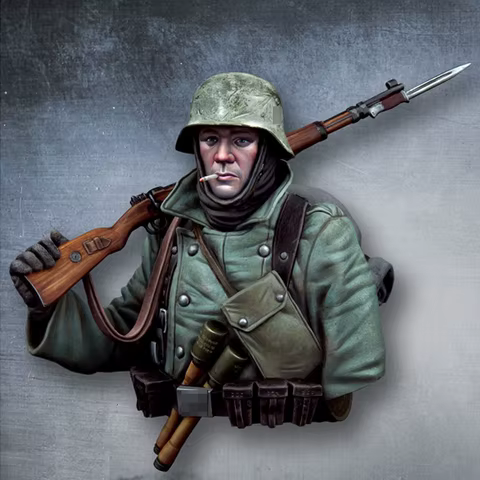 1/10 WWII Battle of Moscow, soldier, Resin Model figure Bust, GK, Military theme, Unassembled and unpainted kit 10 best sales milim nava figure - №9