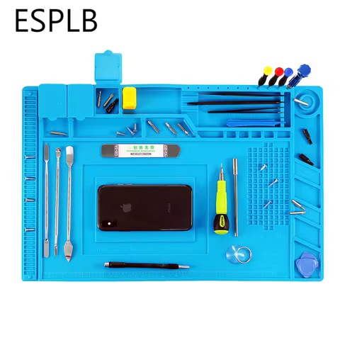 Repair Pad Insulation Heat-Resistant Soldering Station Silicon Soldering Mat Work Pad Desk Platform for BGA Soldering Station 12 best sales refurbished nokia - №6