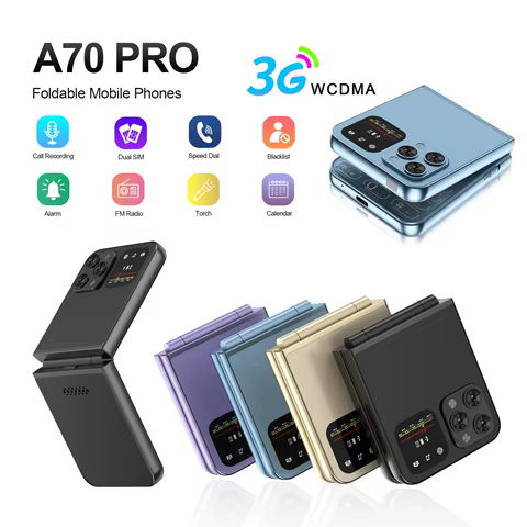 SERVO A70 PRO 180° Flip Mobile Phone 3G WCDMA Dual SIM Auto Call Record 2.6 inch HD Screen Flashlight Pocket Palm Phone TYPE-C 8 best sales clamshell phone - №5