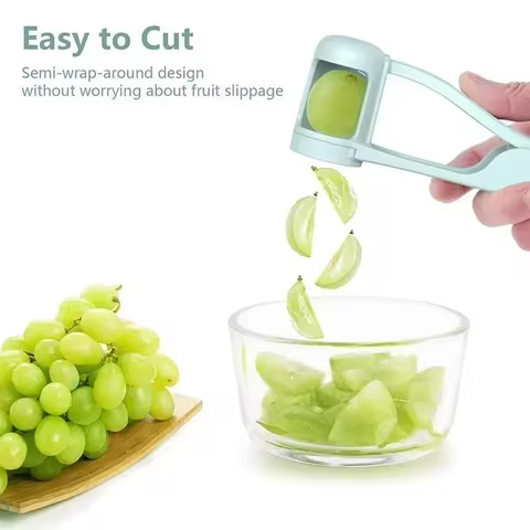 Tomato Slicer Cutter Grape Tools Cherry Fruit Salad Splitter Artifact for Toddlers Small Kitchen Accessories Cut Gadget for Baby 10 best sales grape cutter - №7
