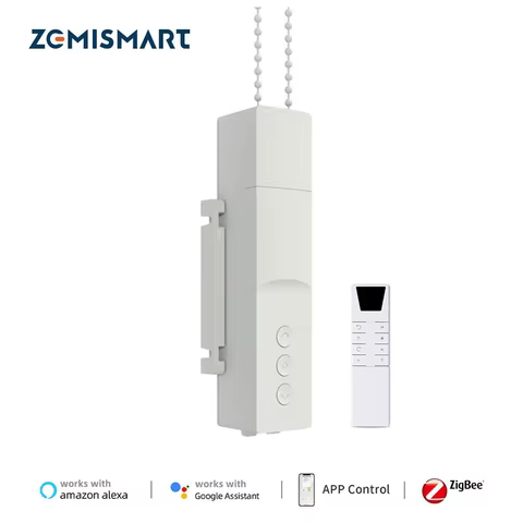 Zemismart Zigbee Smart Roller Shade Driver Electric Blinds Motor Power By Battery Works with Tuya Alexa Google Home Yandex Voice 8 best sales roller motor - №5
