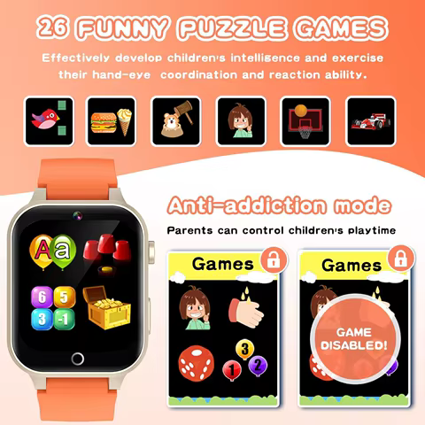 Kids Games Smart Watch for Age 5-12 Kids Gifts with 26 Games fun photo taking Music Player Pedometer Flashlight etc. 8 best sales j sound speaker - №3